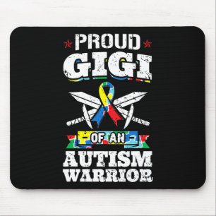 Proud Gigi Of An Autism Warrior Awareness Ribbon G Mouse Pad