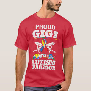 Proud Gigi Of An Autism Warrior Awareness Ribbon G T-Shirt