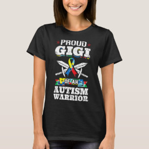 Proud Gigi Of An Autism Warrior Awareness Ribbon G T-Shirt