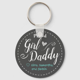 Proud Girl Daddy Personalised Key Ring