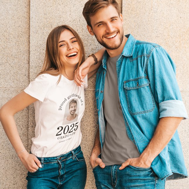 Proud Girlfriend of 2025 Graduate Arch Photo T-Shirt (Creator Uploaded)