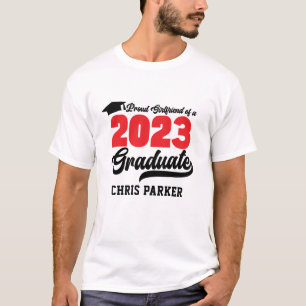 Proud Girlfriend of a 2023 Graduate Red Script  T-Shirt