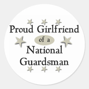 Proud Girlfriend of a National Guardsman Classic Round Sticker