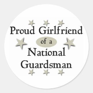 Proud Girlfriend of a National Guardsman Classic Round Sticker