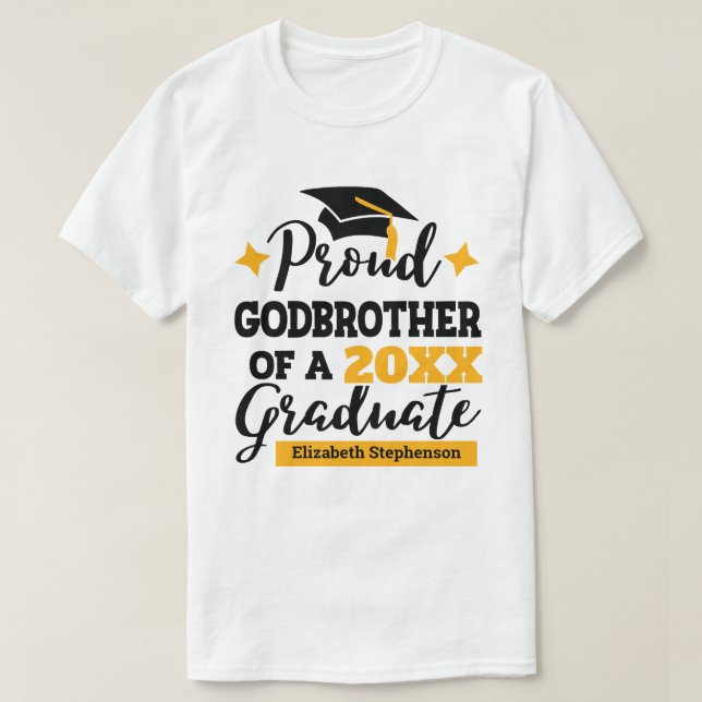 Proud Godbrother of the graduate family matching T-Shirt (Design Front)