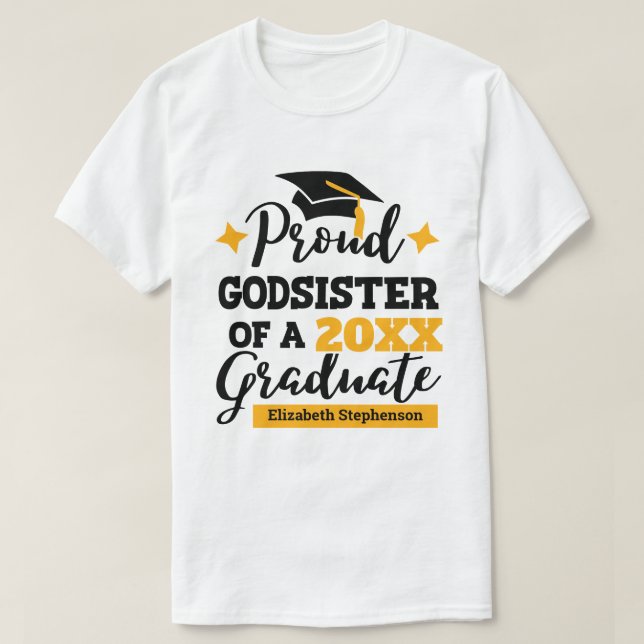 Proud Godsister of the graduate family matching T-Shirt (Design Front)