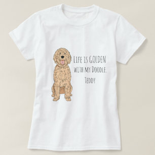 Proud Goldendoodle Mom Custom Name Pet Lover T-Shirt