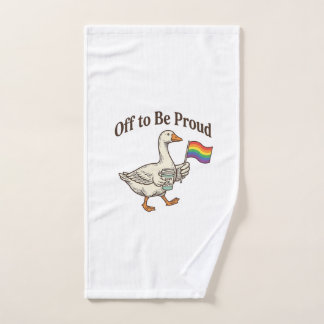 Proud Goose Pride Parade Vintage Shirt Design_1 Hand Towel