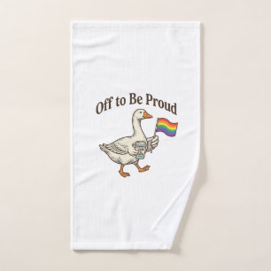 Proud Goose Pride Parade Vintage Shirt Design_1 Hand Towel