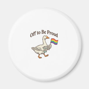 Proud Goose Pride Parade Vintage Shirt Design_1 Magnet