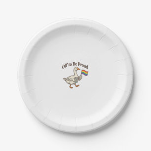 Proud Goose Pride Parade Vintage Shirt Design_1 Paper Plate