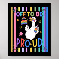 Proud Goose Rainbow Flag Fun Celebration