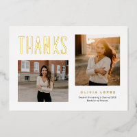 Proud Grad Graduation Thank You Photo Card