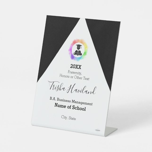 Proud Graduate Display HAMbWG Pedestal Sign (Front)