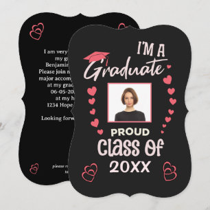 Proud Graduate Photo Graduation Party Fun  Invitation