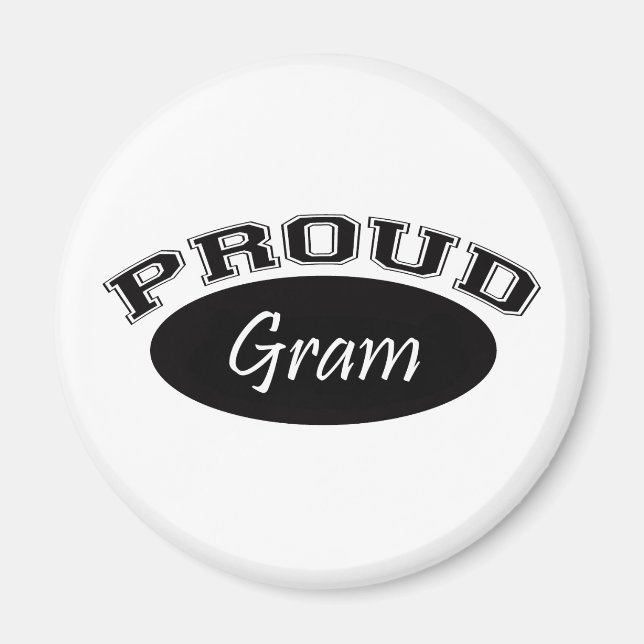 Proud Gram (Black) Magnet (Front)