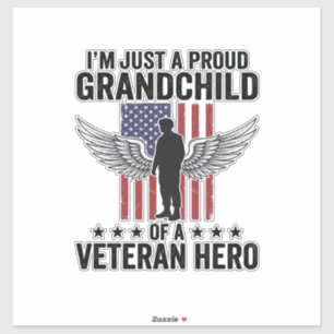 Proud Grandchild of a Veteran Hero Patriotic Desig