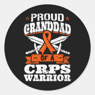 Proud Granddad Of A Crps Warrior Rsd Awareness Rnd Classic Round Sticker