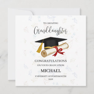 Proud Granddaughter Graduation Personalised Card