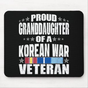 Proud Granddaughter Of A Korean War Veteran Milita Mouse Pad