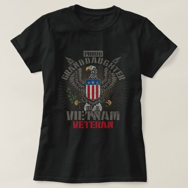 Proud Granddaughter Of A Vietnam Veteran 335 T-Shirt (Design Front)