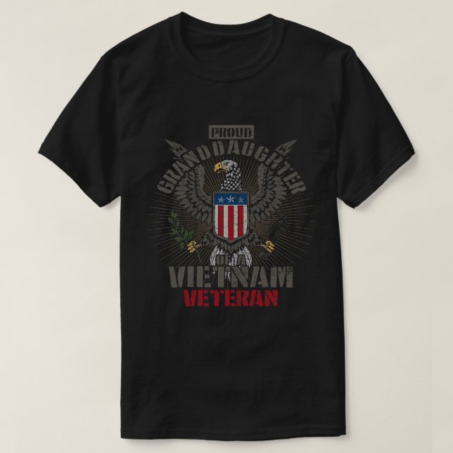 Proud Granddaughter Of A Vietnam Veteran 335 T-Shirt (Design Front)