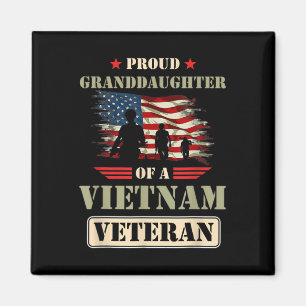 Proud Granddaughter Of A Vietnam Veteran Memorial Magnet