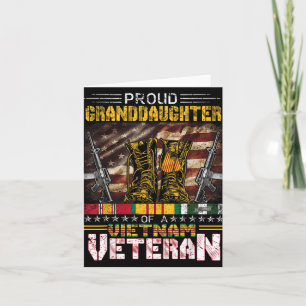 Proud Granddaughter Of A Vietnam Veteran Shirt _ V Card