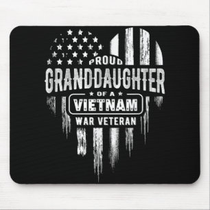 Proud Granddaughter Vietnam War Veteran Grandpa Gr Mouse Pad