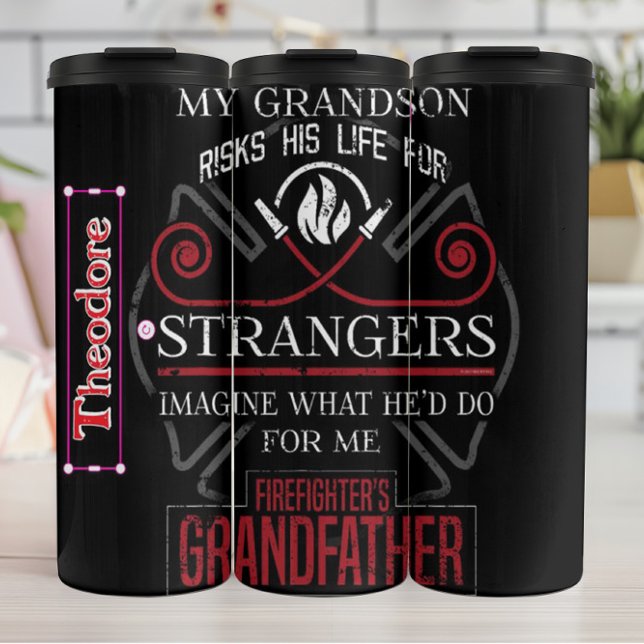 Proud Grandfather Grandson Firefighter Thermal Tumbler (Creator Uploaded)