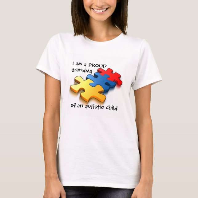 Proud Grandma Autistic Child T-Shirt (Front)
