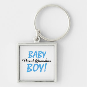 Proud Grandma Baby Boy Gifts Key Ring