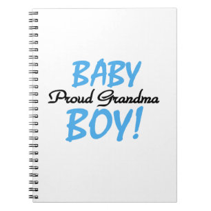 Proud Grandma Baby Boy Gifts Spiral Notebook
