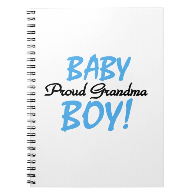Proud Grandma Baby Boy Gifts Spiral Notebook (Front)