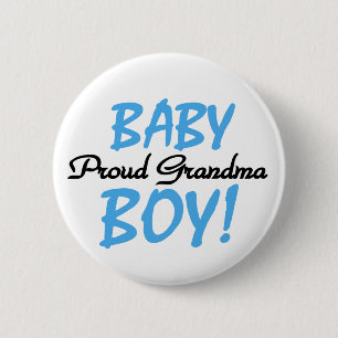 Proud Grandma Baby Boy T shirts and Gifts 6 Cm Round Badge