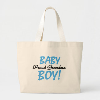 Proud Grandma Baby Boy T shirts and Gifts Large Tote Bag