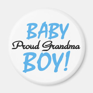 Proud Grandma Baby Boy T shirts and Gifts Magnet