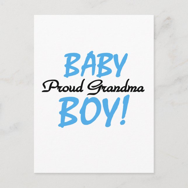 Proud Grandma Baby Boy T shirts and Gifts Postcard (Front)