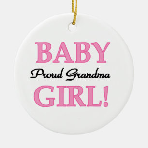 Proud Grandma Baby Girl Gifts Ceramic Tree Decoration