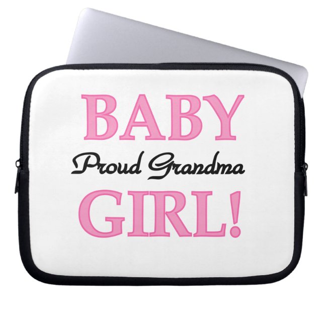 Proud Grandma Baby Girl Gifts Laptop Sleeve (Front)