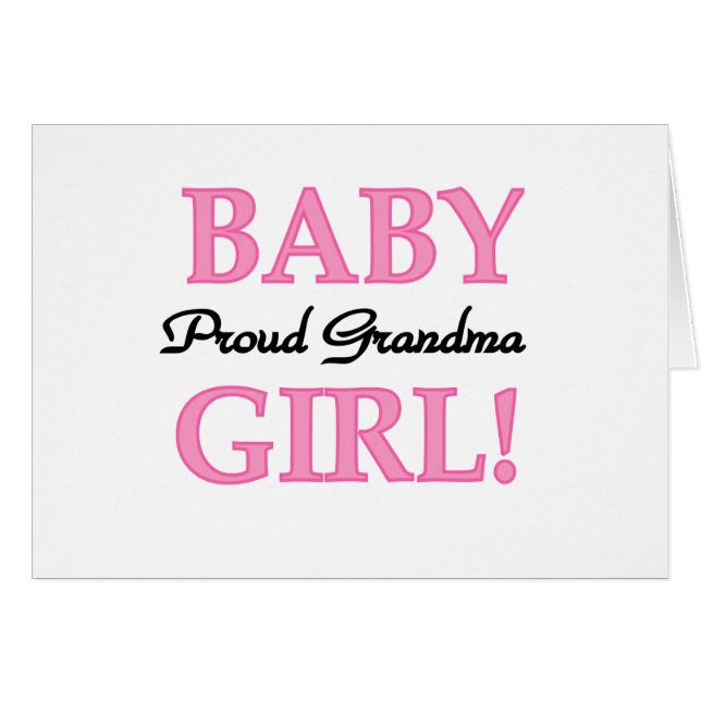 Proud Grandma Baby Girl Tshirts and Gifts (Front Horizontal)