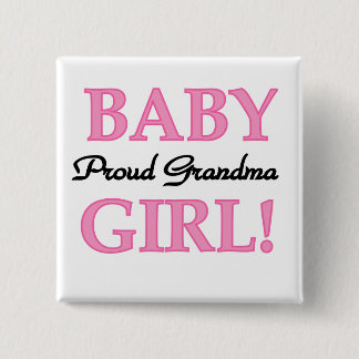 Proud Grandma Baby Girl Tshirts and Gifts 15 Cm Square Badge