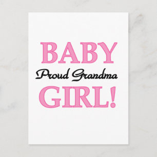 Proud Grandma Baby Girl Tshirts and Gifts Postcard