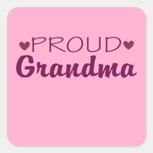 Proud grandma cute heart stickers