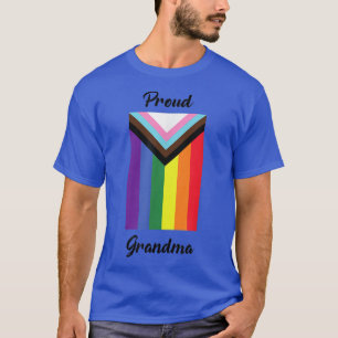 Proud Grandma Gay Pride Month Rainbow Progress Cut T-Shirt