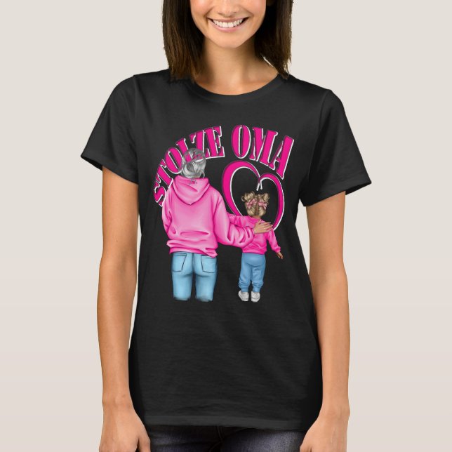 proud grandma granddaughter heart T-Shirt (Front)