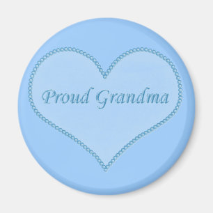 Proud Grandma Magnet, Blue Magnet