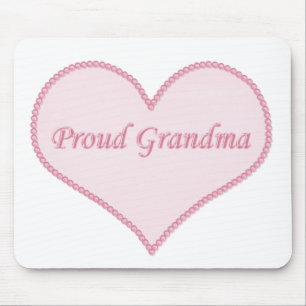Proud Grandma Mousepad, Pink Mouse Pad