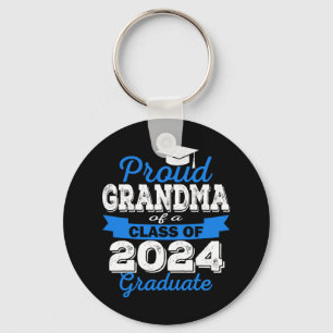 Proud Grandma Of 2024 Graduate Awesome Family Coll Key Ring