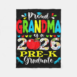 Proud grandma of 2026 pre-k graduate mothers day fleece blanket